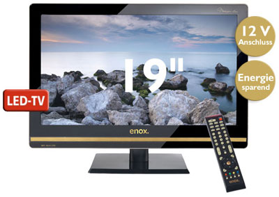 19 Zoll LCD mit 12 Volt TV für Ferienhaus, Boot, Wohnmobil und Zuhause, 19 Zoll und LEDs für das perfekte Fernsehen!